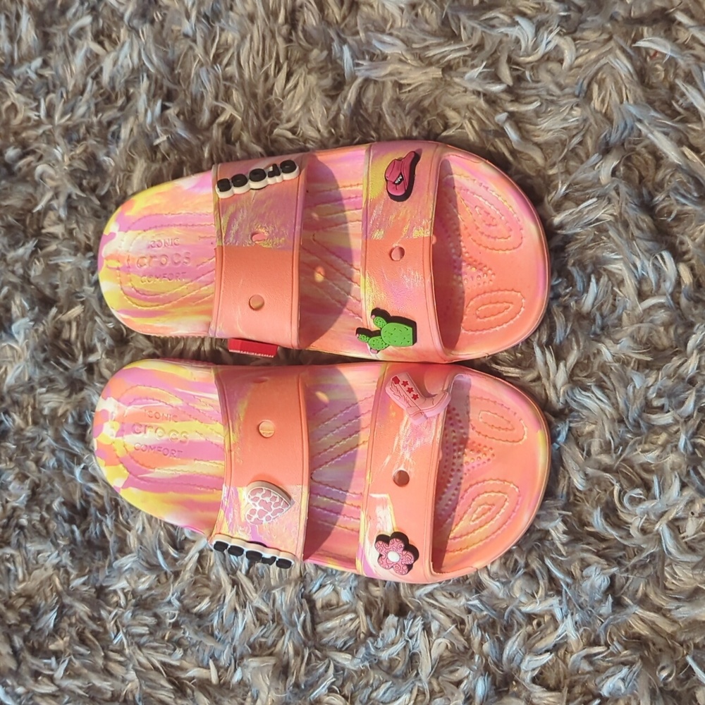 Crocs sandals with jibitz